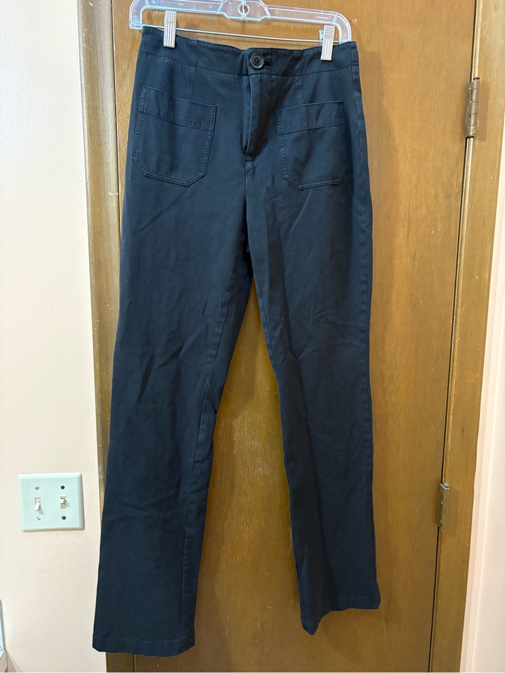 Anthropologie Maeve Black Straight Leg Trousers